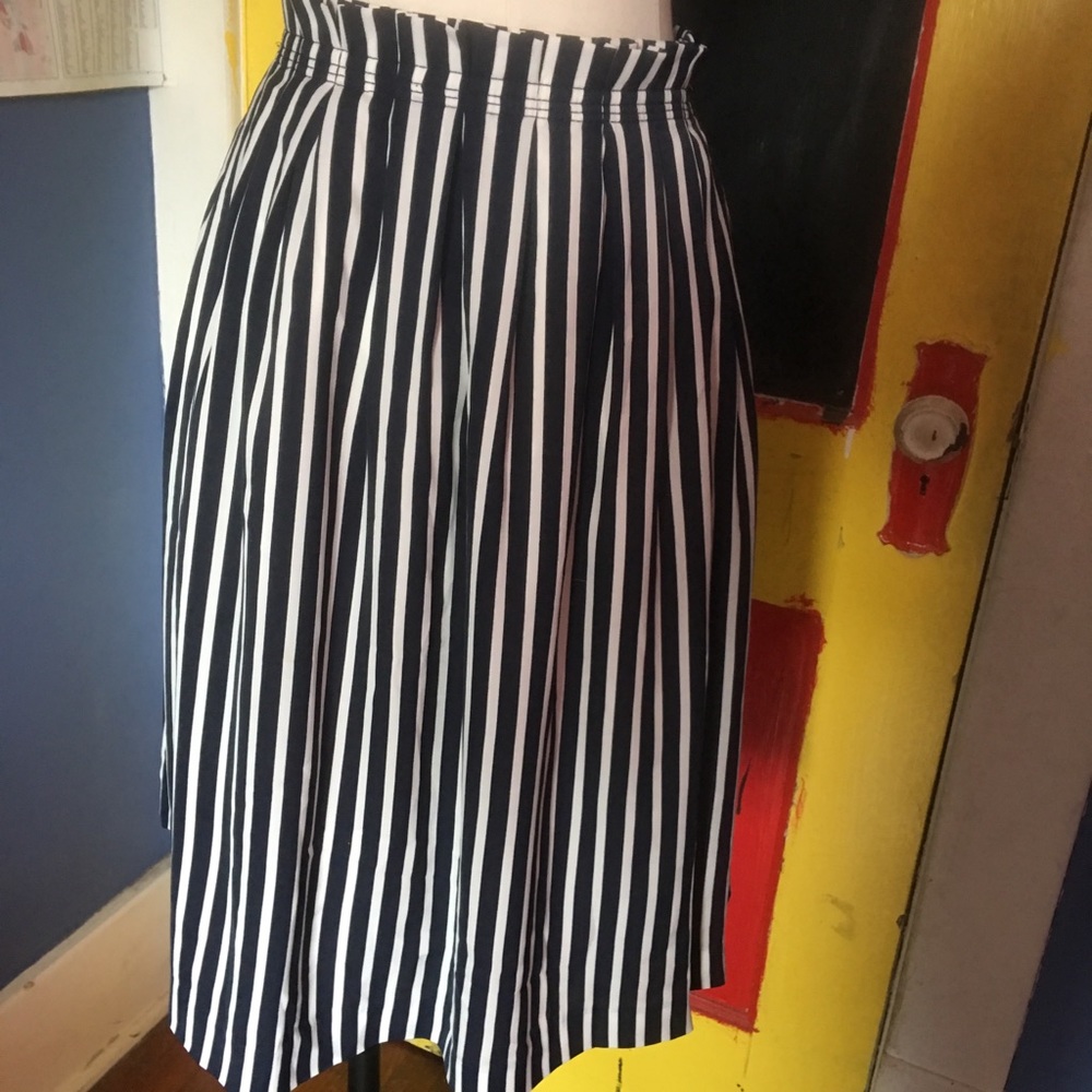 Pleated Striped J.Crew Skirt